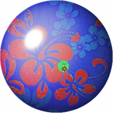 Blue Red Bead Flower