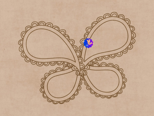 Paisley Butterfly On Brown