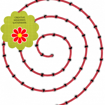 Taste Of Spring Stitching Swirl - RED