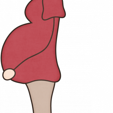 Pregnant Mom Red Shirt
