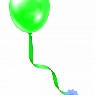 Green Balloon Ribbon