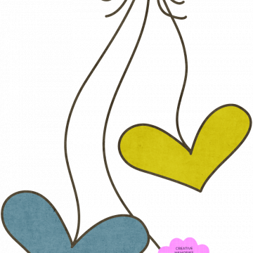 Green Blue Yellow Hearts