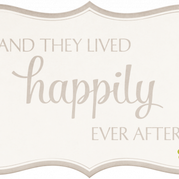 Wedding Story Brown Word Art And They Lived Happily Ever After