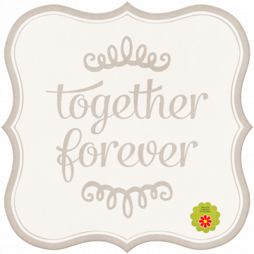 Wedding Story Brown Word Art Together Forever