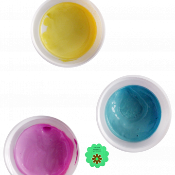 Blue Purple Yellow Paints