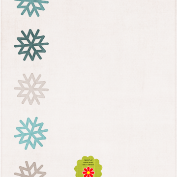 Blue Gray Snowflake Side