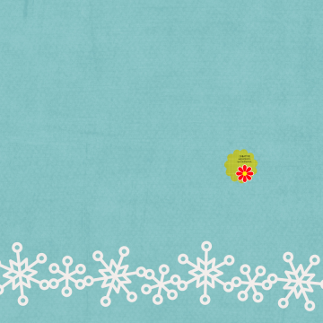 Blue Page Snowflake White Border