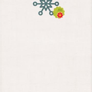 Gray Snowflake Top Blank Page