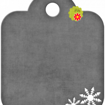 Nov Mega 2010 Tag Square Snowflake Gray