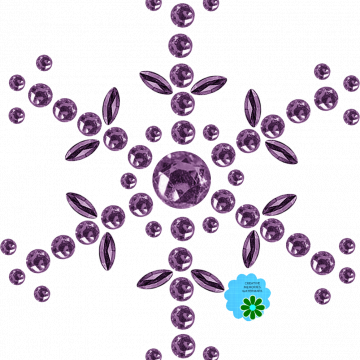 Purple Ruby Beads Snowflake