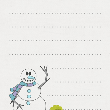 Snowman Bottom Corner