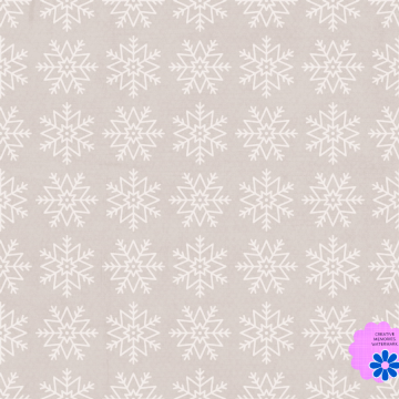 White Snowflake Gray Border
