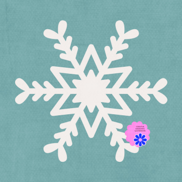 White Snowflake On Blue