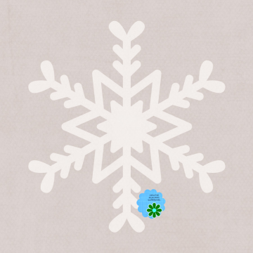 White Snowflake On Brown