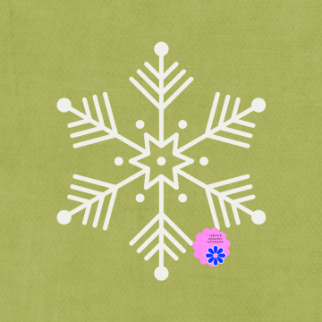 White Snowflake On Green