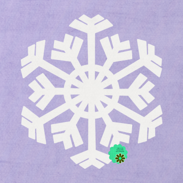 White Snowflake On Purple