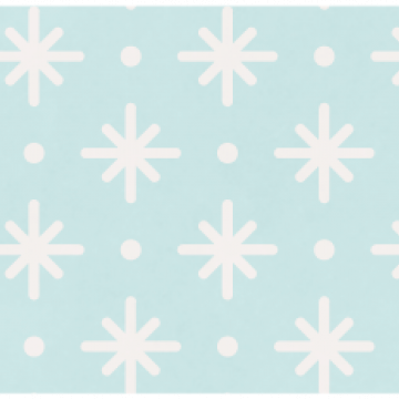 Winter White Snowflake On Blue