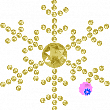 Yellow Snowflake Beads