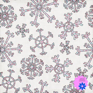 Red Blue Snowflake