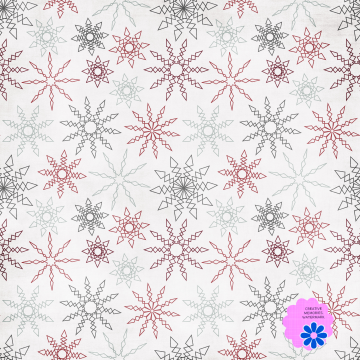 Red White Snowflakes