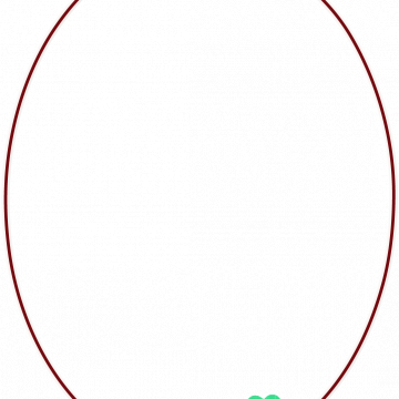 Candy Cane Christmas Frame Oval Flourish Red
