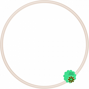 Candy Cane Christmas Frame Round Cream