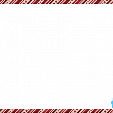 Candy Cane Christmas Frame Striped Rectangle