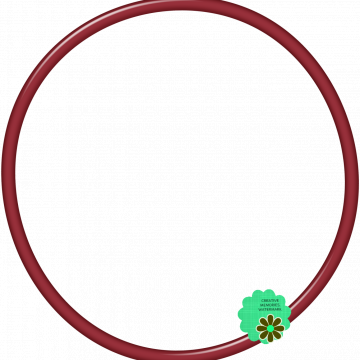 Christmas Celebration Frame Round Red