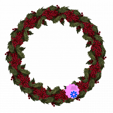 Round Christmas Wreath