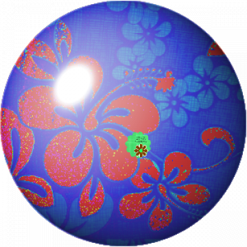 Blue Bead Red Flower