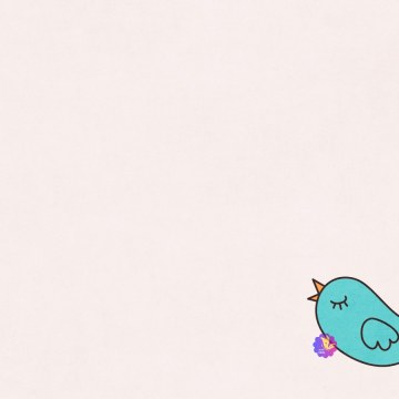 Blue Bird On Pink