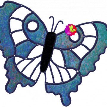 Blue Glass Butterfly