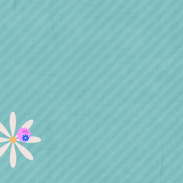 Blue Lined Page. White Flower