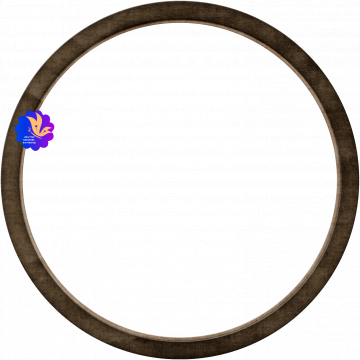 Blustery Fall Frame Circle. Brown