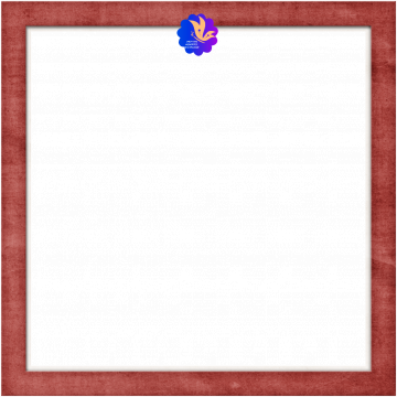 Blustery Fall Frame Square. Red