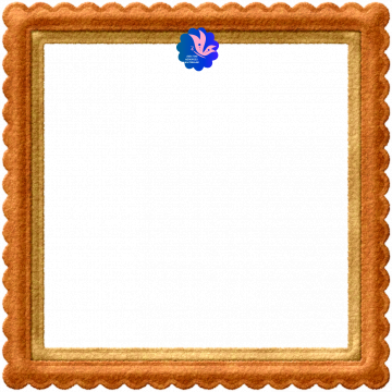 Blustery Fall Frame Square Scallop. Orange