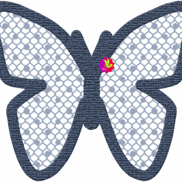 Butterfly Denim Outline