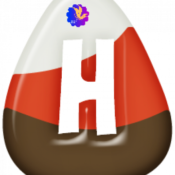 Capital H Candy Corn