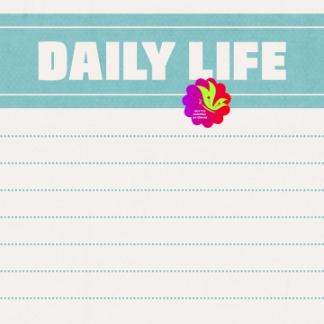 Daily Life. Blue Topped Lined