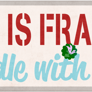 Emergency Word. Life Is Fragile Handle With Care