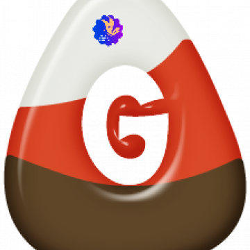 Lowercase G Candy Corn