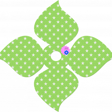 Green Flower Leaf Decor