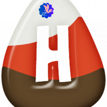 Lowercase H Candy Corn