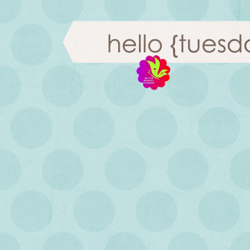 Hello Tuesday. DOTS Blue [square shape]