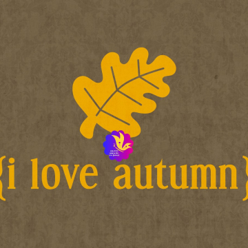 FREE PRINT: I Love Autumn. Yellow On Brown