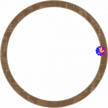 Into The Woods Frame. Circle Brown