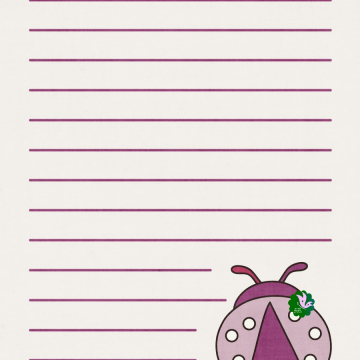 Lady Bug Bottom Corner. Lines