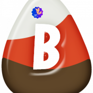 Lowercase B Candy Corn
