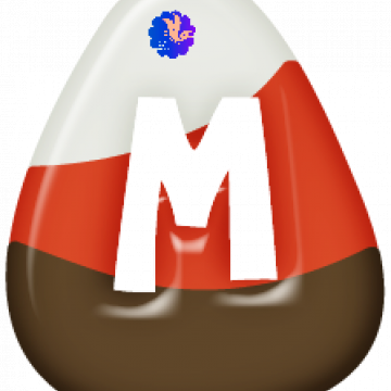 Lowercase M Candy Corn