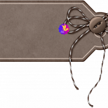 My Autumn Tag With String Button. Brown